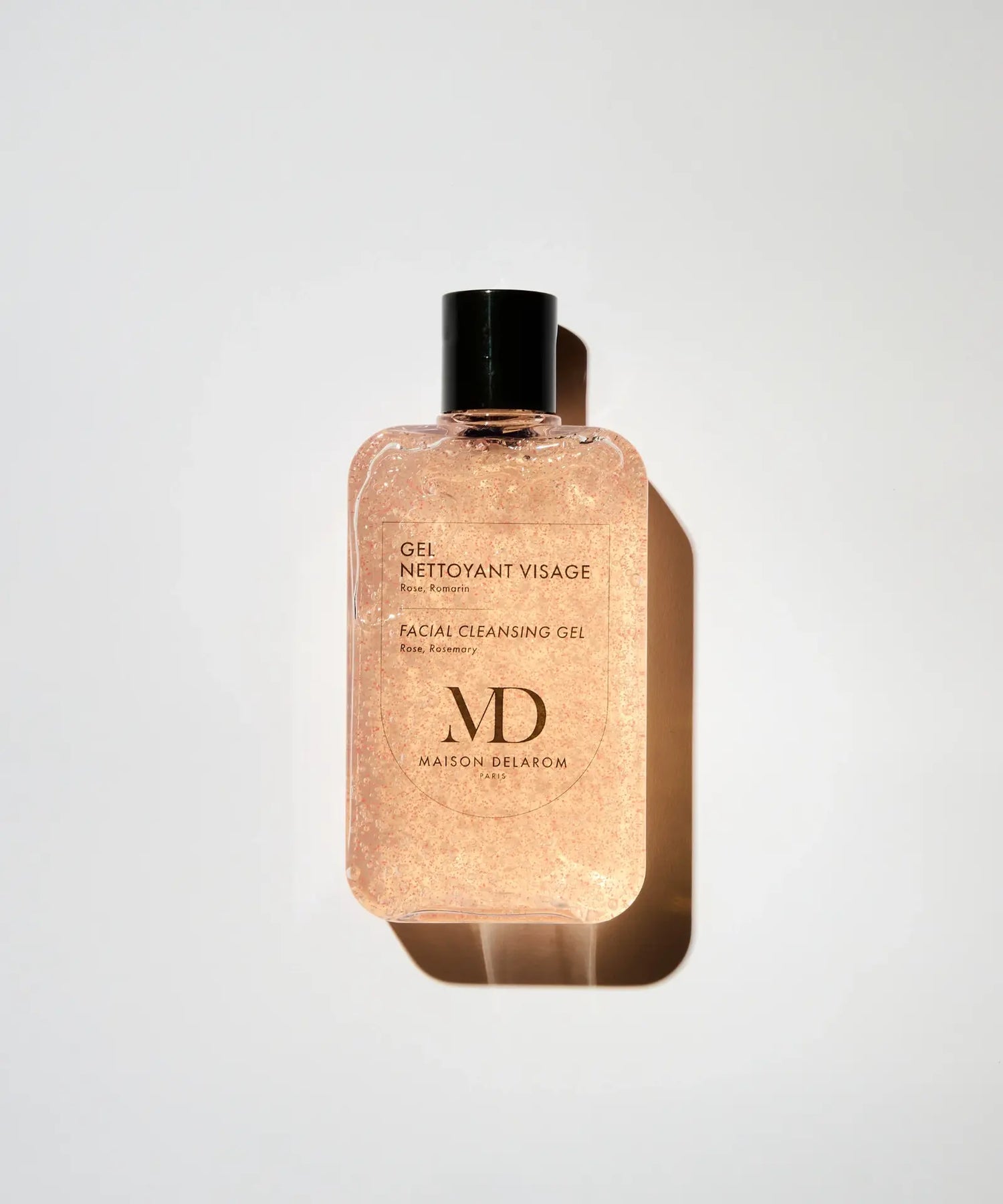 Gel nettoyant visage doux 215 ml – aux hydrolats de rose, aloe vera et huiles essentielles de romarin, bergamote et mandarine
