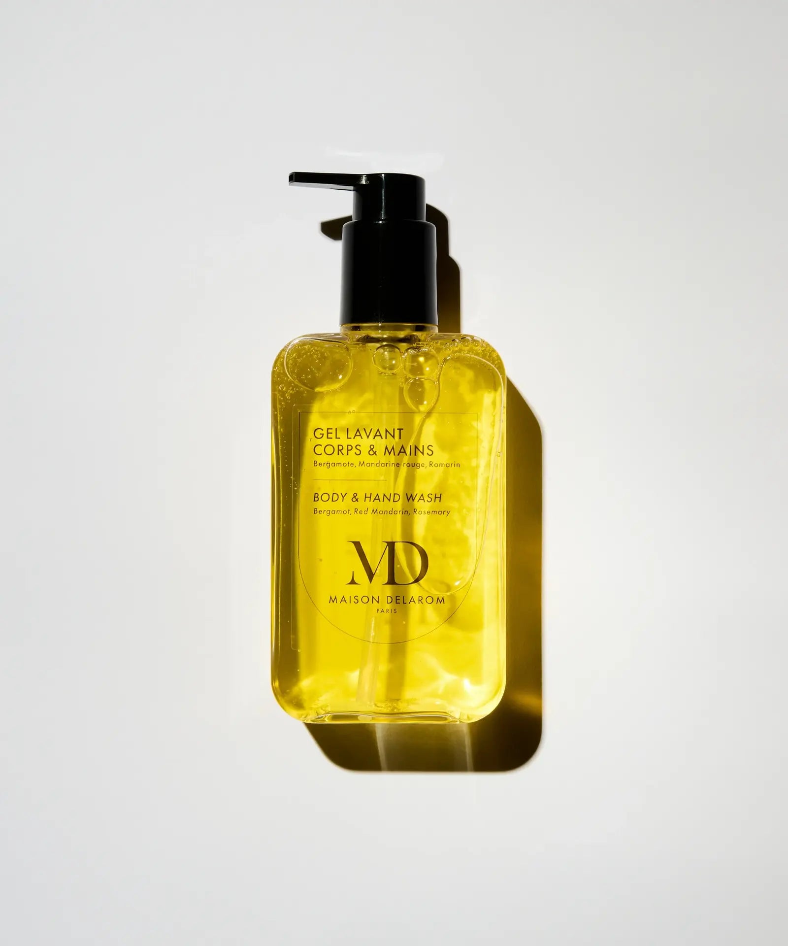 Gel lavant corps et mains 215 ml – aux huiles essentielles de bergamote, mandarine rouge et romarin