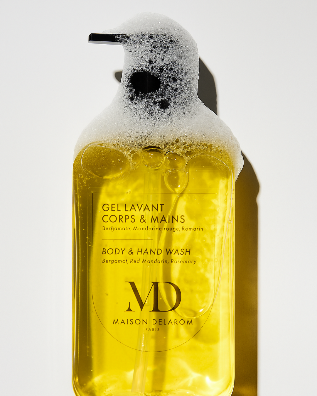 Gel lavant corps et mains 215 ml – aux huiles essentielles de bergamote, mandarine rouge et romarin