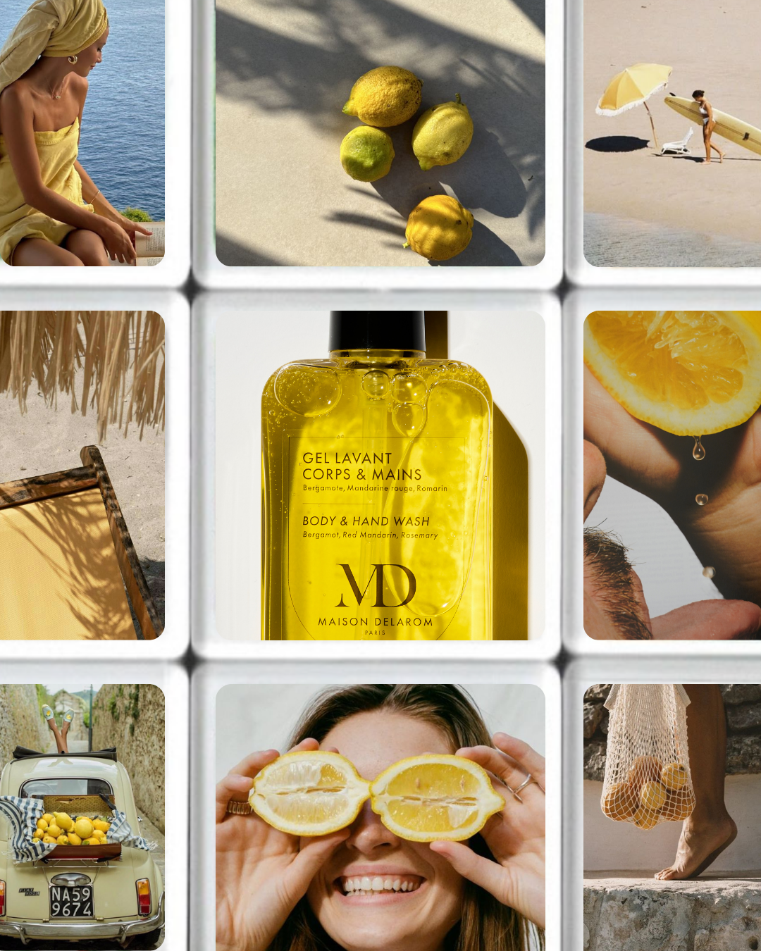 Gel lavant corps et mains 215 ml – aux huiles essentielles de bergamote, mandarine rouge et romarin